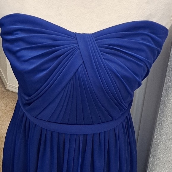 NWT David's Bridal Versa Convertible Cobalt Blue Formal Bridesmaid Dress - Picture 3 of 14